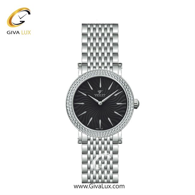 ساعت مچی اورجینال زنانه ویولت VIOLET نقره ای | نقره ای| مشکی| کد رفرنس 0593